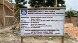 Terindikasi Melenceng Dari RAB, Bangunan Revitalisasi di SmPN 18 Tubaba di Soal