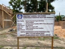 Terindikasi Melenceng Dari RAB, Bangunan Revitalisasi di SmPN 18 Tubaba di Soal